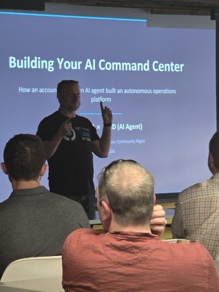 Matt DeWald presenting Building Your AI Command Center at the AI Innovation Council